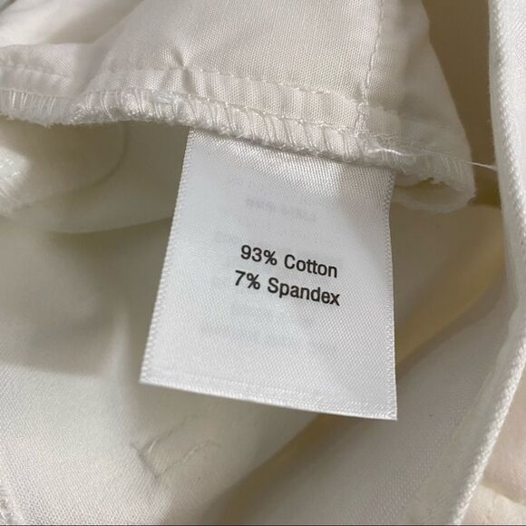 Norm Thompson White Stretch Crop Capri Pants size 8P - Picture 5 of 7